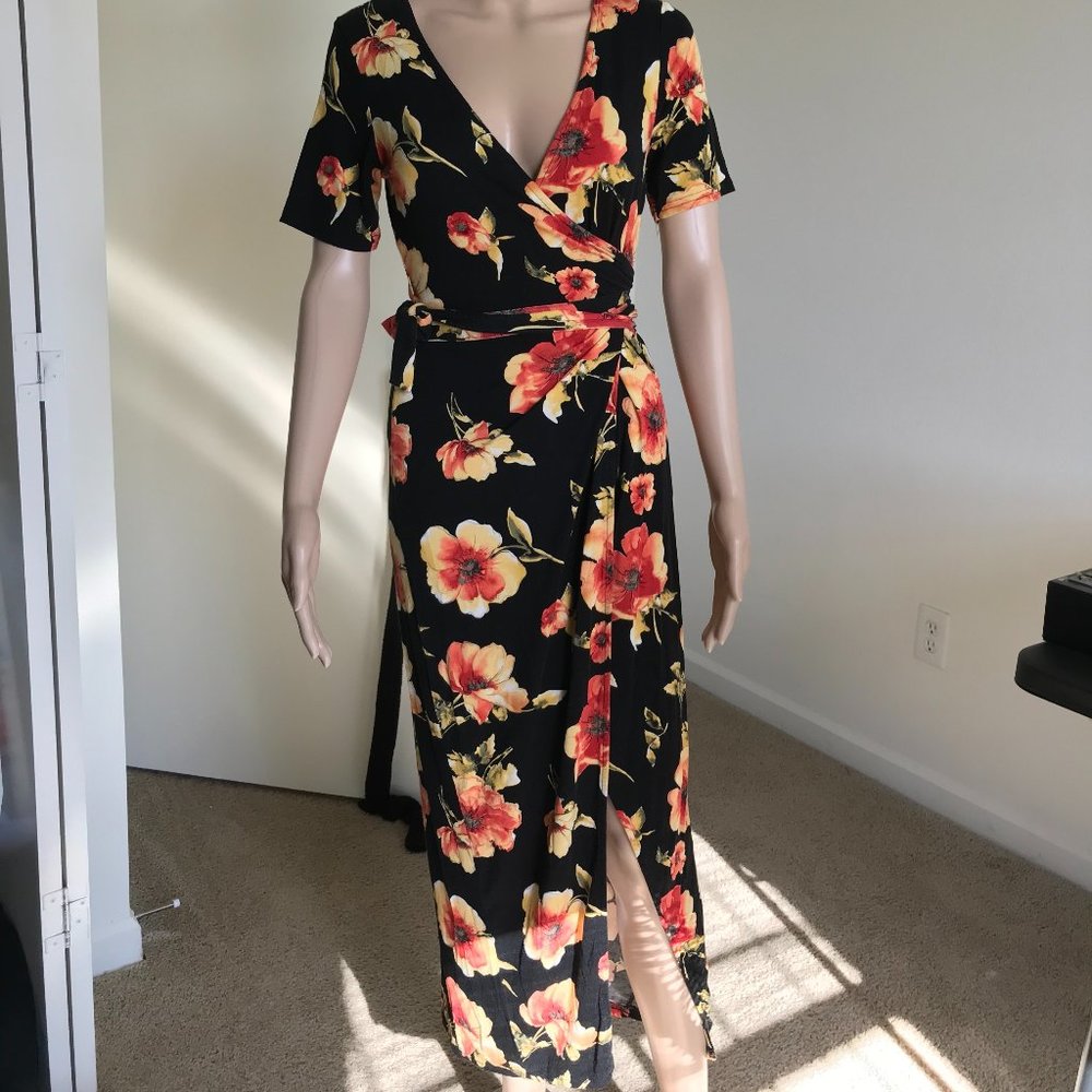 Floral Wrap Dress